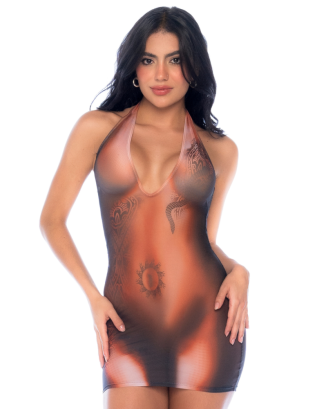 Robe Transparente Illusion Tattoo 